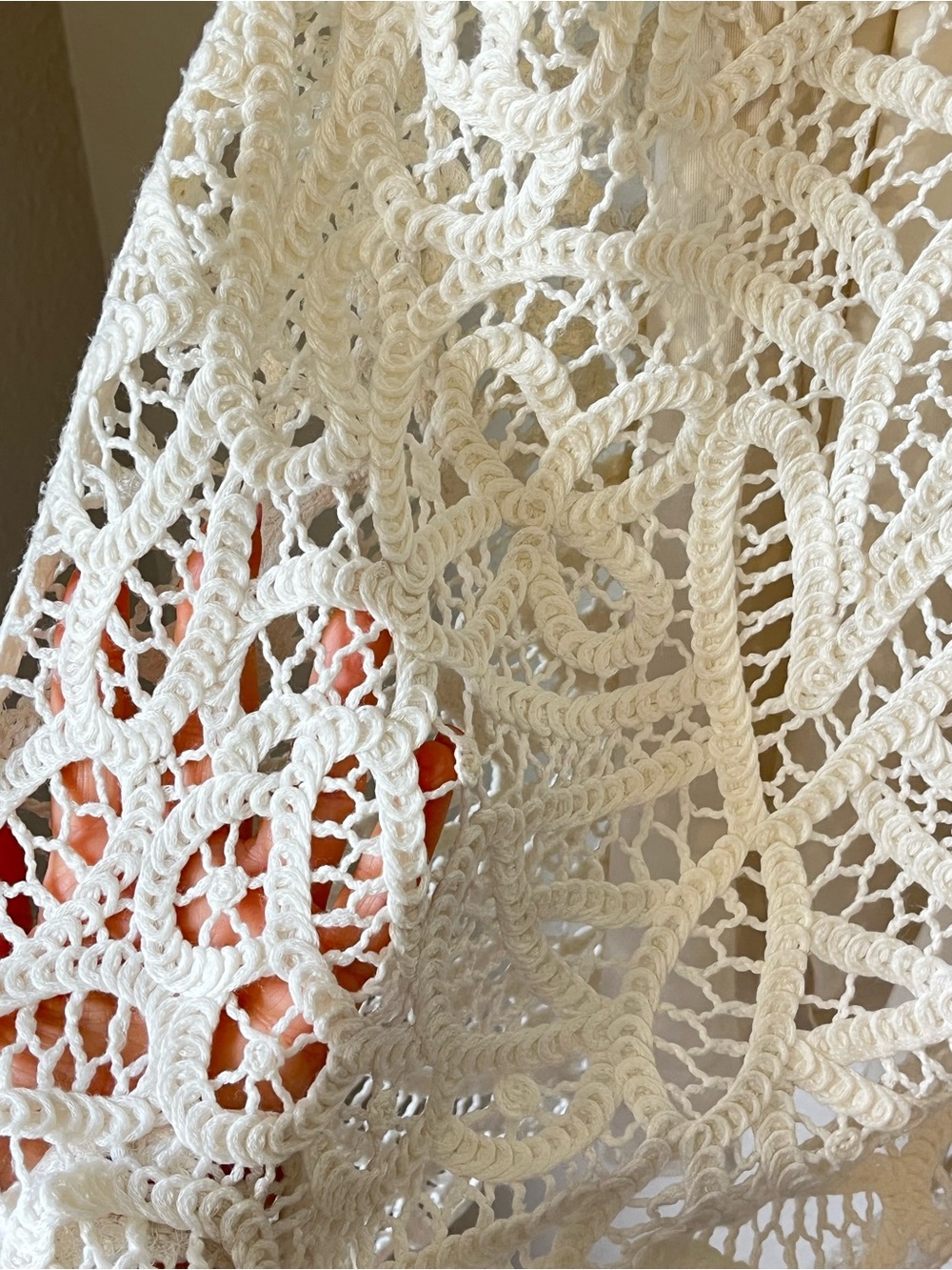 BCBGMAXAZRIA Beti Crochet Dress XXS Gardenia Ivory Boho Bridal Beach Mini - Picture 5 of 10